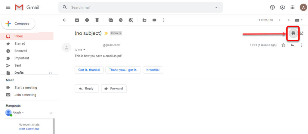 Wie speichere ich eine E-Mail als PDF in Gmail?  |  Candid.Technologie