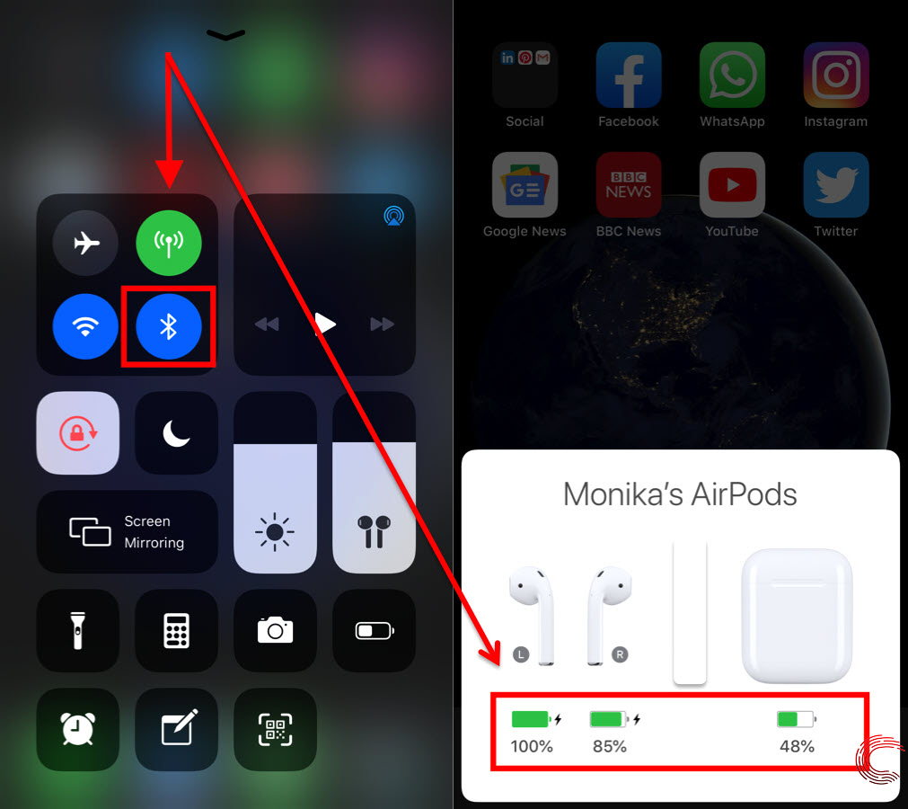 Wie überprüfe ich den Akku der AirPods über iPhone, iPad und Macbook?